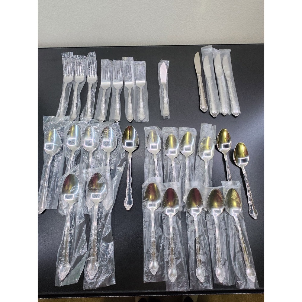 Vintage Parisienne Stainless Steel Imperial International Flatware New 30 Peices